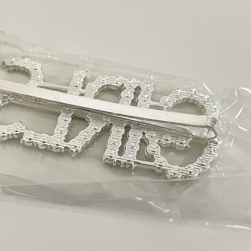“GIRLS” Faux Diamond Studded Crystal Word Metal Hair Pin Hair Accessory